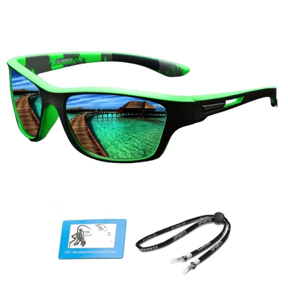 Blue & Green Polarized UV400 Sunglasses Fishing Cycling Hiking Sports Polarize - Picture 2 of 9